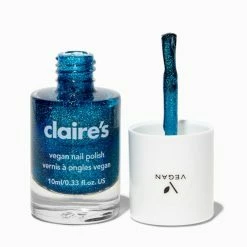 Outlet 😍 Claire's Vegan Glitter Nail Polish - Blue ❤️
