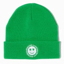 Brand new 🤩 Claire's Feeling Lucky Green Beanie Hat ❤️