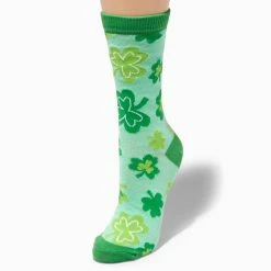 New 😍 Claire's St. Patrick's Day Shamrocks Crew 🧦 Socks ⌛