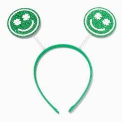 Outlet 😍 Claire's St. Patrick's Day Happy Face Deely Bopper Headband 😉