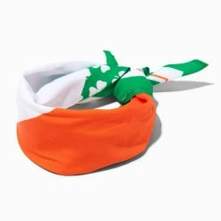New ⭐ Claire's St. Patrick's Day Shamrocks Tricolour Bandana Headwrap 🛒