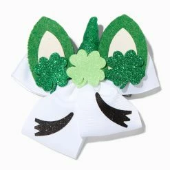 Deals 🔔 Claire's St. Patrick's Day Unicorn Hair Bow Clip ✨