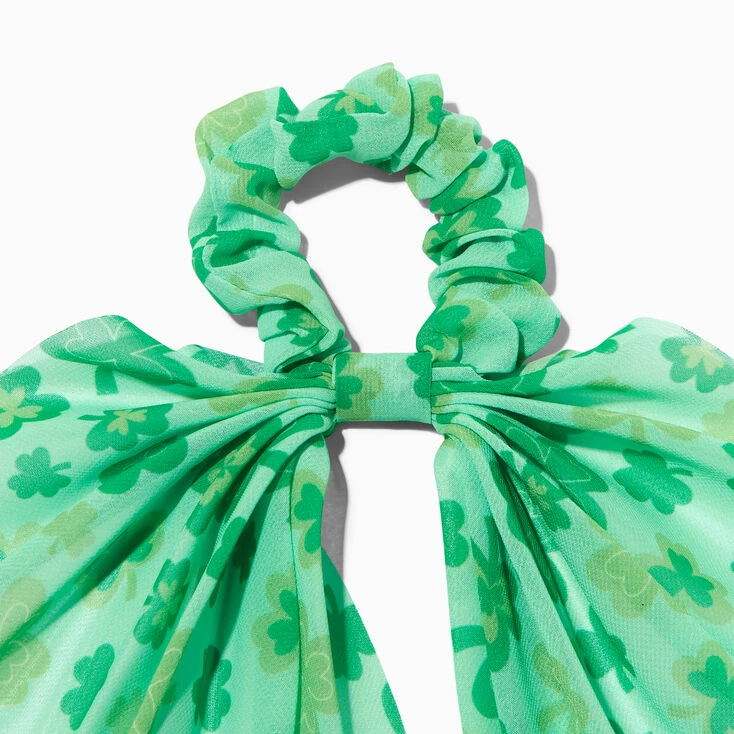 Budget ๐ Claire's Small Green Shamrock Hair Scrunchie Scarf ๐ 2 Budget ๐ Claire's Small Green Shamrock Hair Scrunchie Scarf ๐ - Image 2