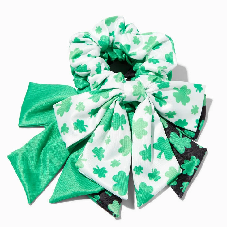 Promo 😀 Claire's Small St. Patrick's Day Green Shamrock Bow Hair Scrunchies - 3 Pack ❤️ 1 Promo 😀 Claire's Small St. Patrick's Day Green Shamrock Bow Hair Scrunchies - 3 Pack ❤️