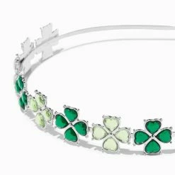 Coupon ๐ Claire's Green Gemstone Shamrocks Headband ๐