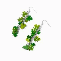 Best reviews of 👏 Claire's St. Patrick's Day Shimmering Shamrocks 3" Drop Earrings ⭐