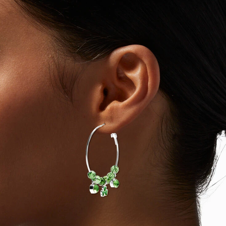 Outlet 🥰 Claire's St. Patrick's Day Lucky Charms 50MM Hoop Earrings ✨ 2 Outlet 🥰 Claire's St. Patrick's Day Lucky Charms 50MM Hoop Earrings ✨ - Image 2