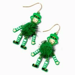Top 10 🎁 Claire's Pom Pom Leprechaun 1.5" Drop Earrings 😀