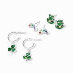 Brand new ❤️ Claire's St. Patrick's Day Shamrocks & Rainbows Earring Set - 3 Pack 😉
