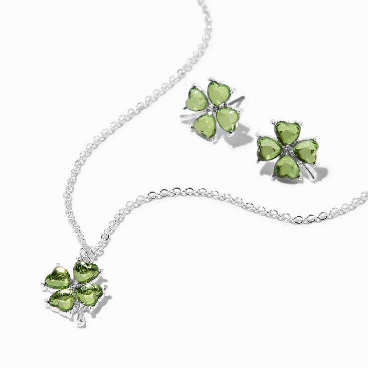 Wholesale ๐ Claire's St. Patrick's Day Gemstone Sharmrocks Necklace & Earring Set - 2 Pack โ๏ธ 1 Wholesale ๐ Claire's St. Patrick's Day Gemstone Sharmrocks Necklace & Earring Set - 2 Pack โ๏ธ
