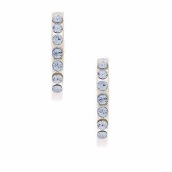 Top 10 ❤️ Claire's Sterling Silver Ice Stone Half Hoop Earring - Blue 👍 -Claire’s-shop 91917 3