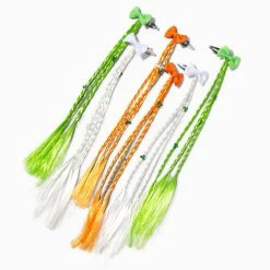 Best reviews of 🎉 Claire's St. Patrick's Day Faux Braids Bow Hair Clips - 6 Pack ⭐