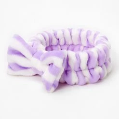 Discount 🛒 Claire's Stripe Makeup Bow Headwrap - Lilac 🤩